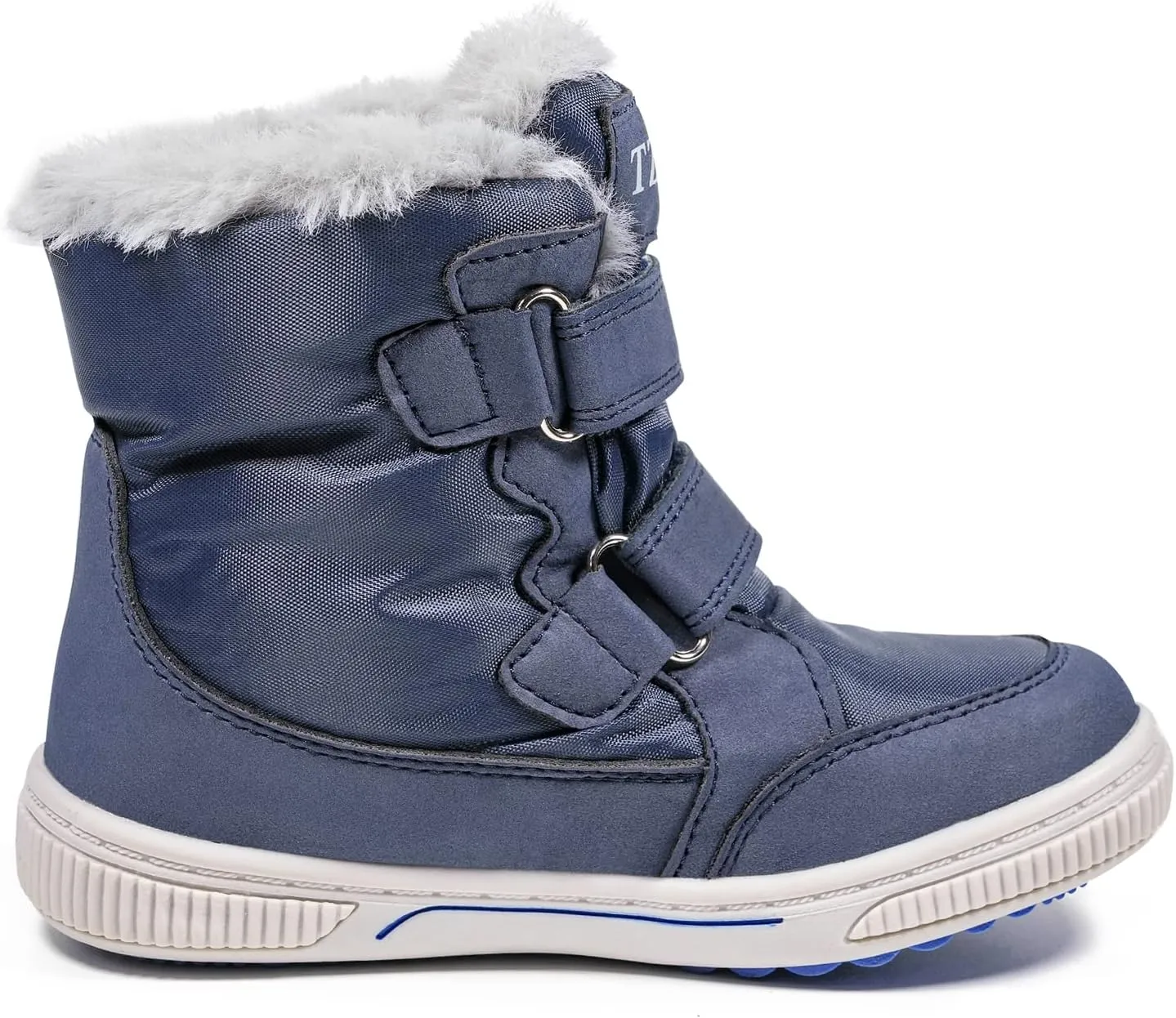 TZJS Girls Snow Boots,Lightweight Kids Warm Winter Ankle Booties Toddler Waterproof Slip Resistant Shoes For Outdoor with Faux Fur Lined