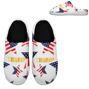 Unique Gift,Personalized Patriotic Trump Slippers, Custom  Cozy Indoor Slipper, Supporter's Comfy Indoor Slipper
