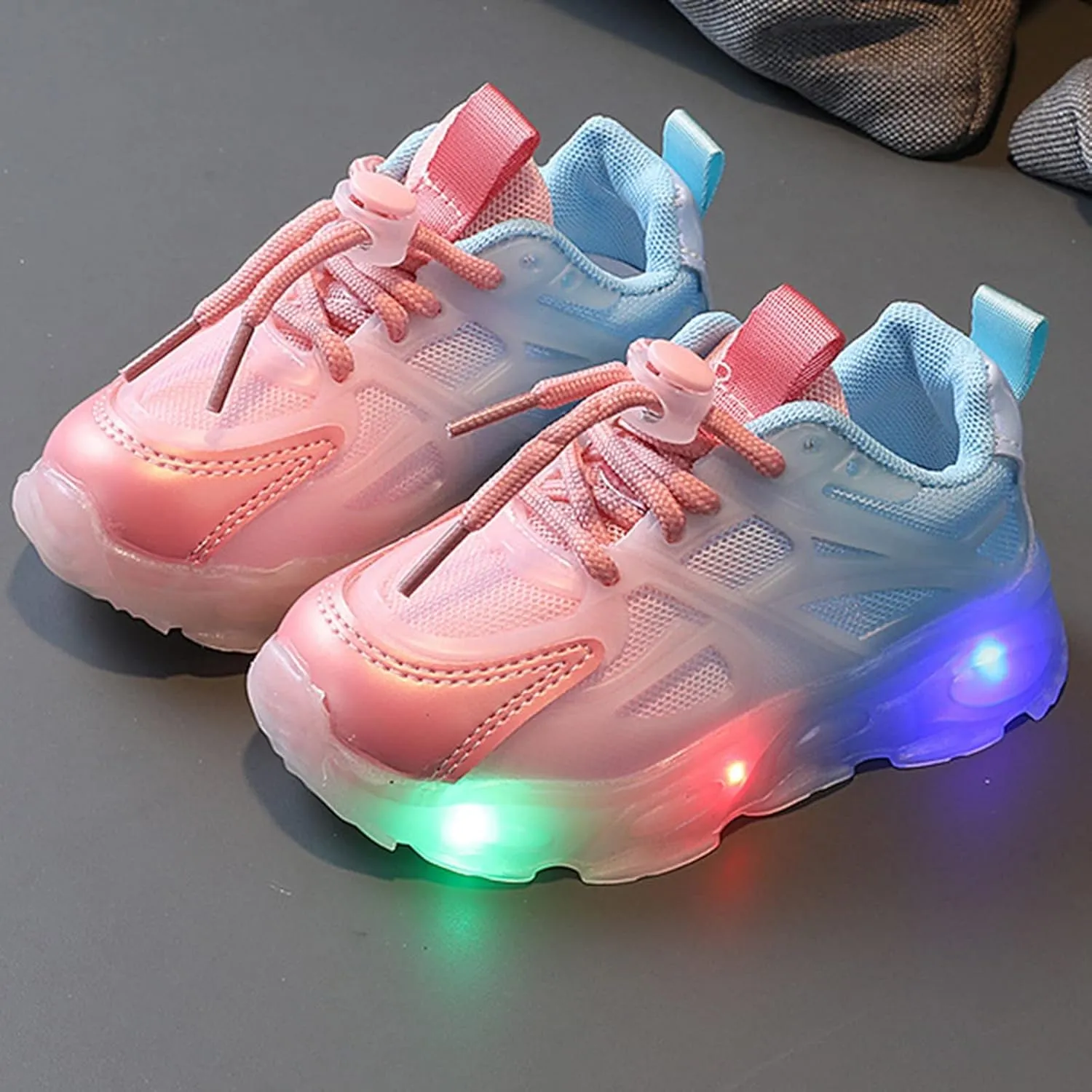Unisex-Child Lights Up Sneaker Lightweight Breathable Running Shoes Soft Sole Casual Sport Girls Winter Shoes Size 8