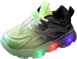 Unisex-Child Lights Up Sneaker Lightweight Breathable Running Shoes Soft Sole Casual Sport Girls Winter Shoes Size 8