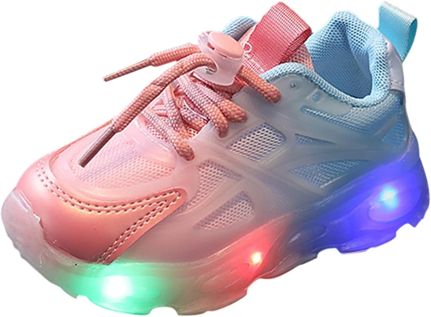 Unisex-Child Lights Up Sneaker Lightweight Breathable Running Shoes Soft Sole Casual Sport Girls Winter Shoes Size 8