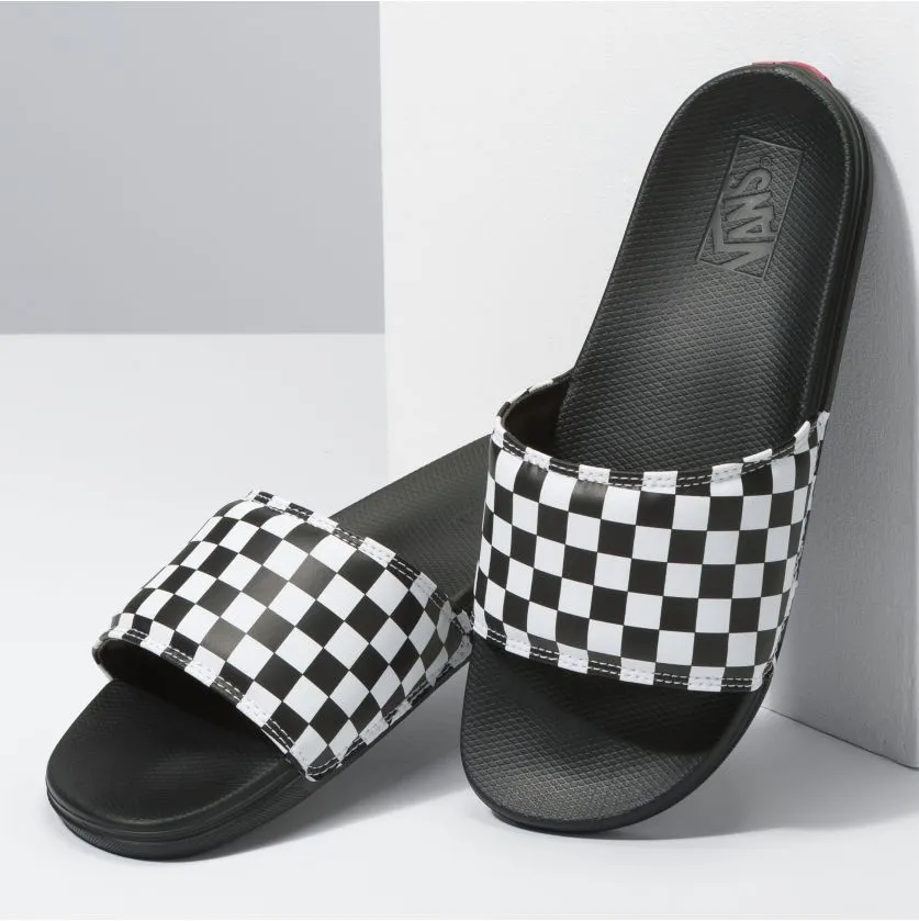Vans La Costa Checkerboard Slide On - True White/Black
