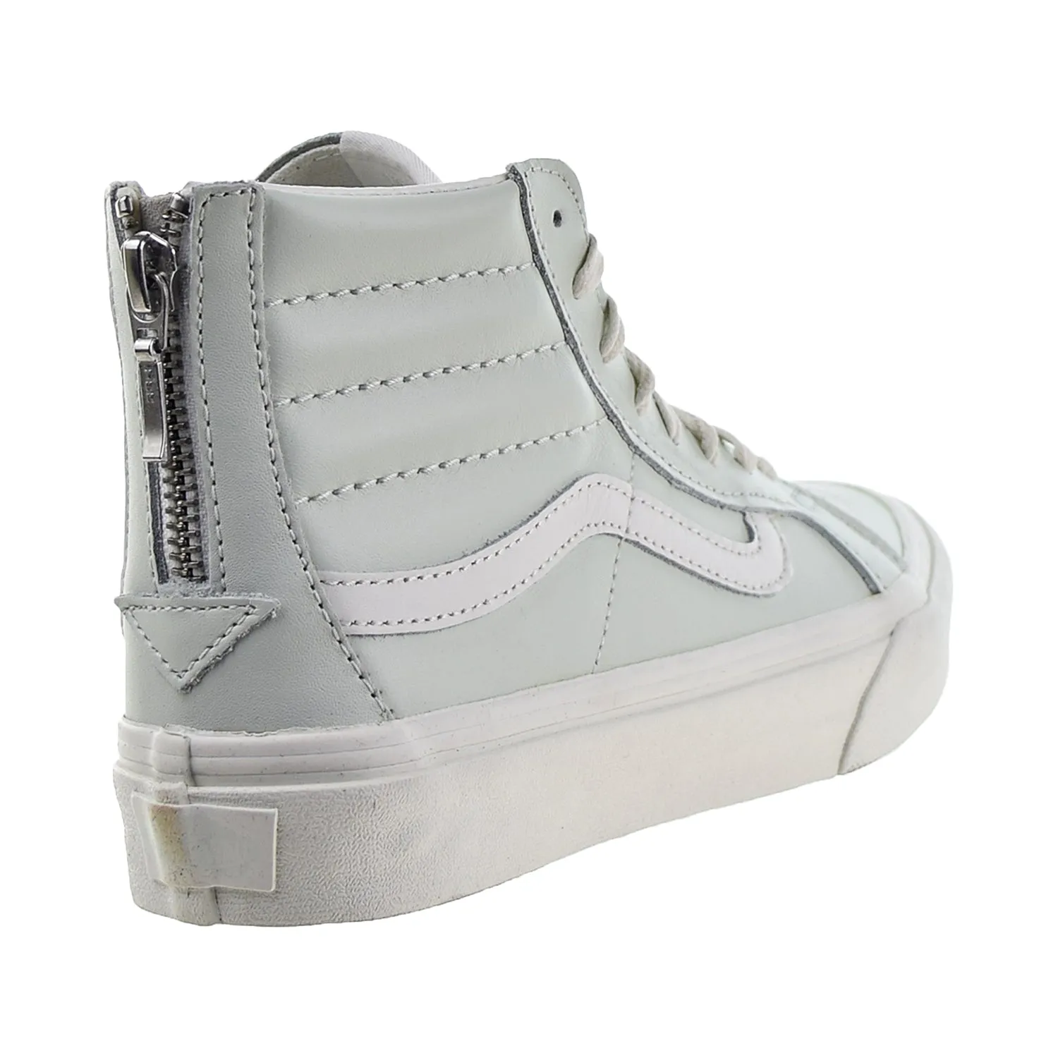 Vans Sk8-Hi Slim Zip Leather Men's Shoes Zephyr Blue-Black
