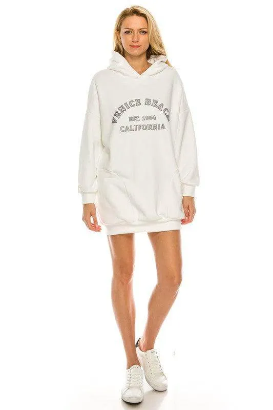 Venice Beach Hoodie Print Dress