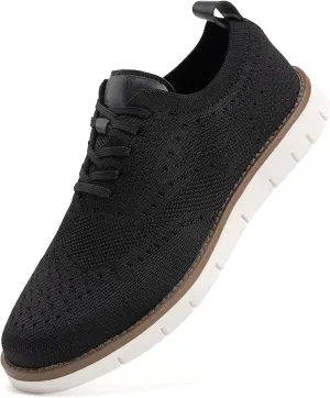 VikoViren Men's Oxfords Dress Shoes Business Casual Knit Walking Shoes Comfortable Lightweight Fashion Tennis Sneakers