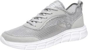 Walking Shoes for Men Mens Casual Tennis Shoes Men's Supportive Running Athletic Sneakers Blue Tennis for Men Comfortable Breathable Lightweight White Leather Sneakers