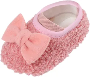 Warm Shoes for Baby Girls and Boys Soft Comfortable Shoes Infant Toddler Bowknot Warming Shoes Boy Slip on Shoe