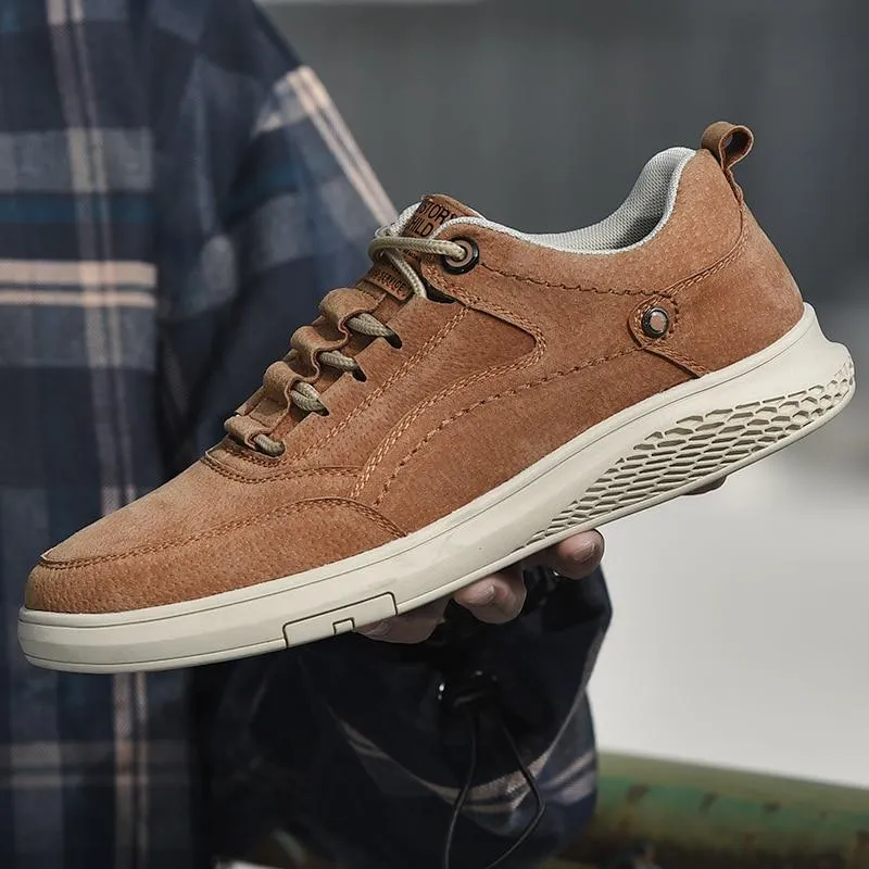 West Louis™ Genuine Leather Suede Sneakers