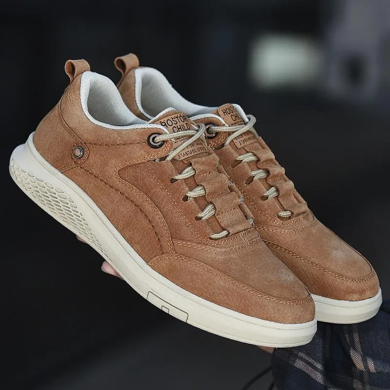West Louis™ Genuine Leather Suede Sneakers