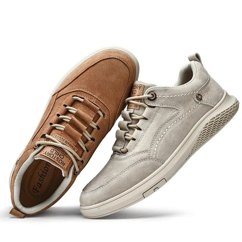 West Louis™ Genuine Leather Suede Sneakers