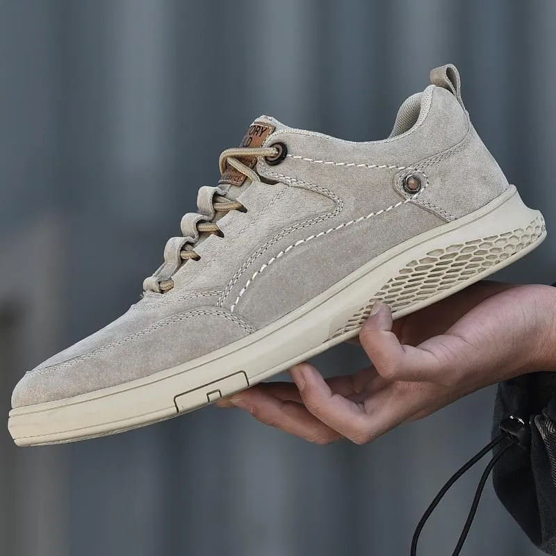 West Louis™ Genuine Leather Suede Sneakers