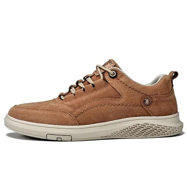 West Louis™ Genuine Leather Suede Sneakers