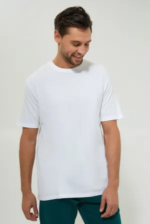 White Round Neck Basic T-Shirt