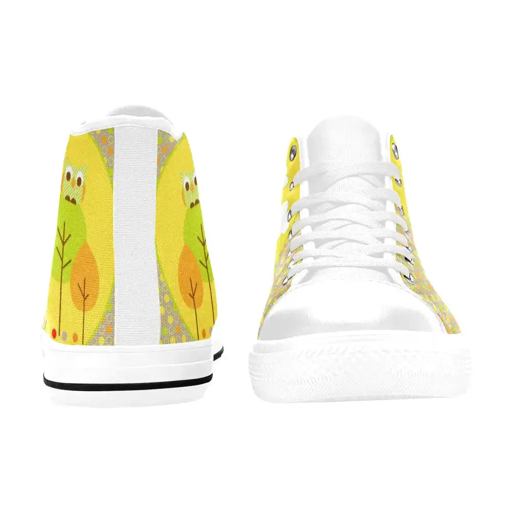 Winnie the pooh owl Shoes High Top Sneakers for Kids and Adults