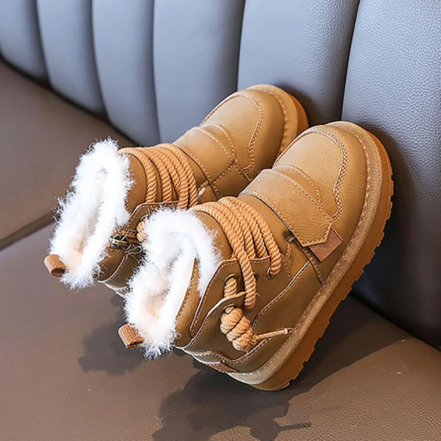 Winter Girls Boys Ankle Boots Kids Comfortable Warm Lined Comfort Casual Sports Shoes for Little Boy Rain Boots Size 6