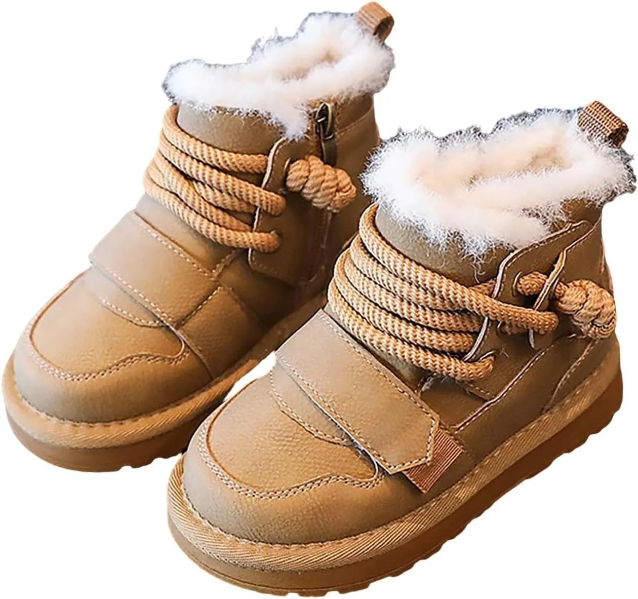 Winter Girls Boys Ankle Boots Kids Comfortable Warm Lined Comfort Casual Sports Shoes for Little Boy Rain Boots Size 6