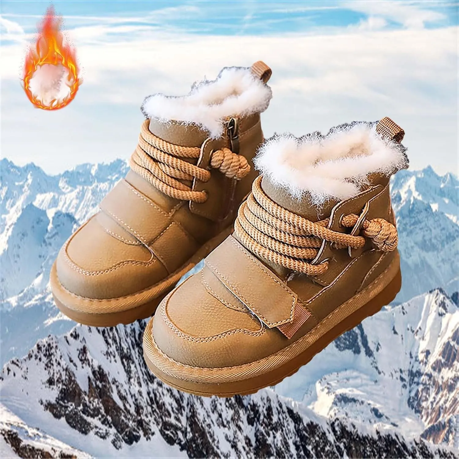 Winter Girls Boys Ankle Boots Kids Comfortable Warm Lined Comfort Casual Sports Shoes for Little Boy Rain Boots Size 6