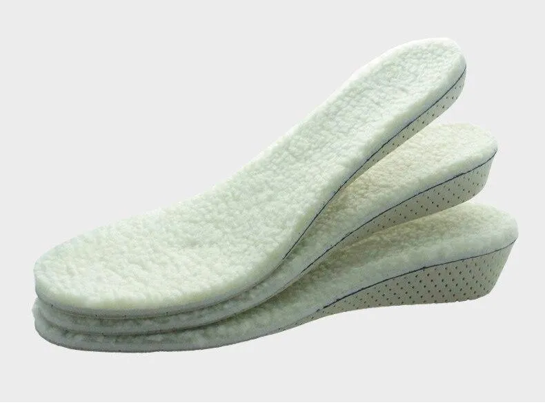 Winter Warm Insole Thermal Thickened  Wool Height Increasing Shoe Pad Unisex Memory Cotton Pad Half Pad