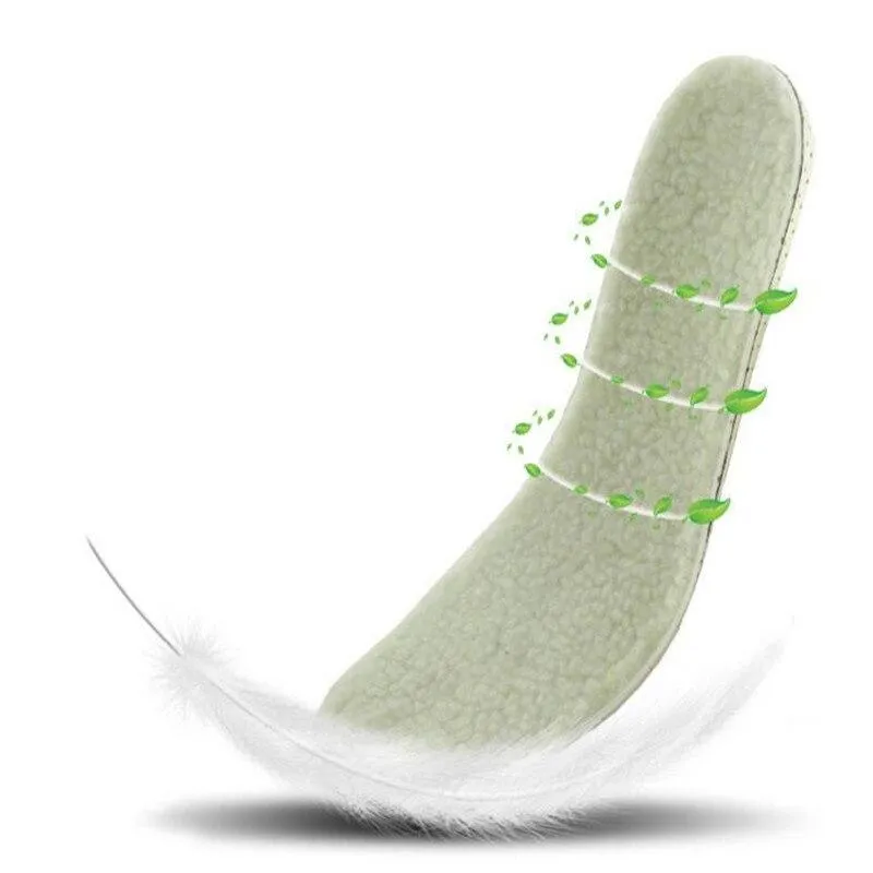 Winter Warm Insole Thermal Thickened  Wool Height Increasing Shoe Pad Unisex Memory Cotton Pad Half Pad