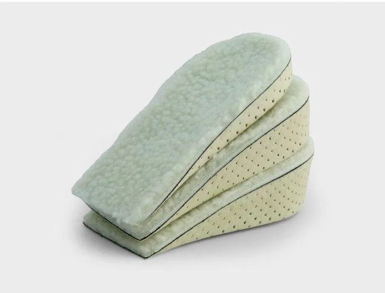 Winter Warm Insole Thermal Thickened  Wool Height Increasing Shoe Pad Unisex Memory Cotton Pad Half Pad