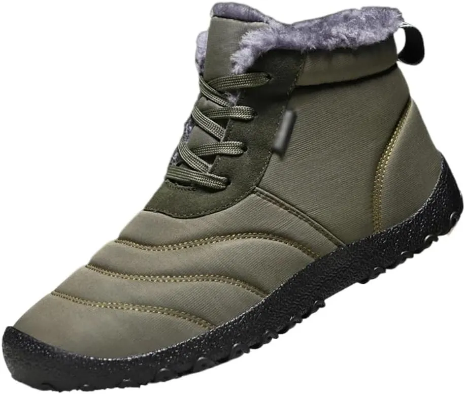 Winter Waterproof Men's Snow Casual Shoes Plush Outdoor Men's Sneakers Warm Men Shoes Male Snow Boots(43 Code)