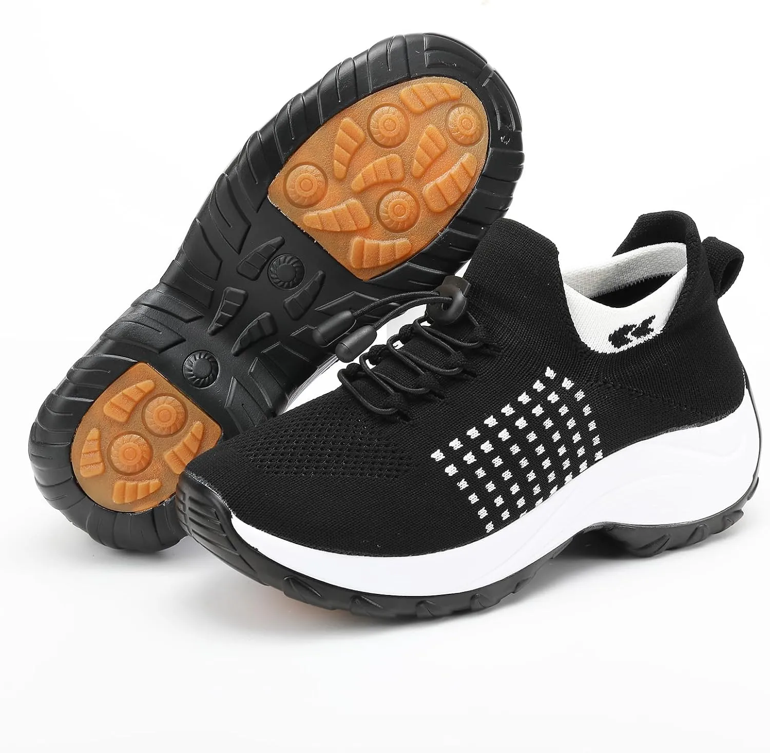 Women Orthopedic Sneakers Slip On for Walking, Breathable Comfortable, Thick Bottom Air Cushion, Non Slip for Gym, Casual Ladies Athletic Shoe