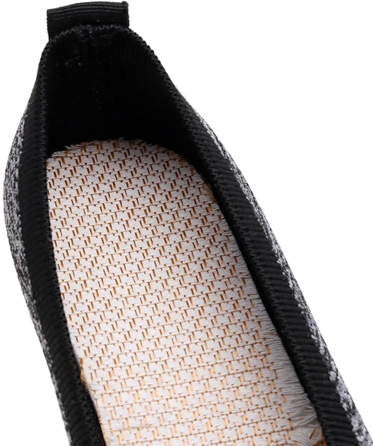 Women Walking Shoes Lightweight Slip On Mesh Flat Shoes Woven Orthopedic Soft Arch Support Breathable Sneakers