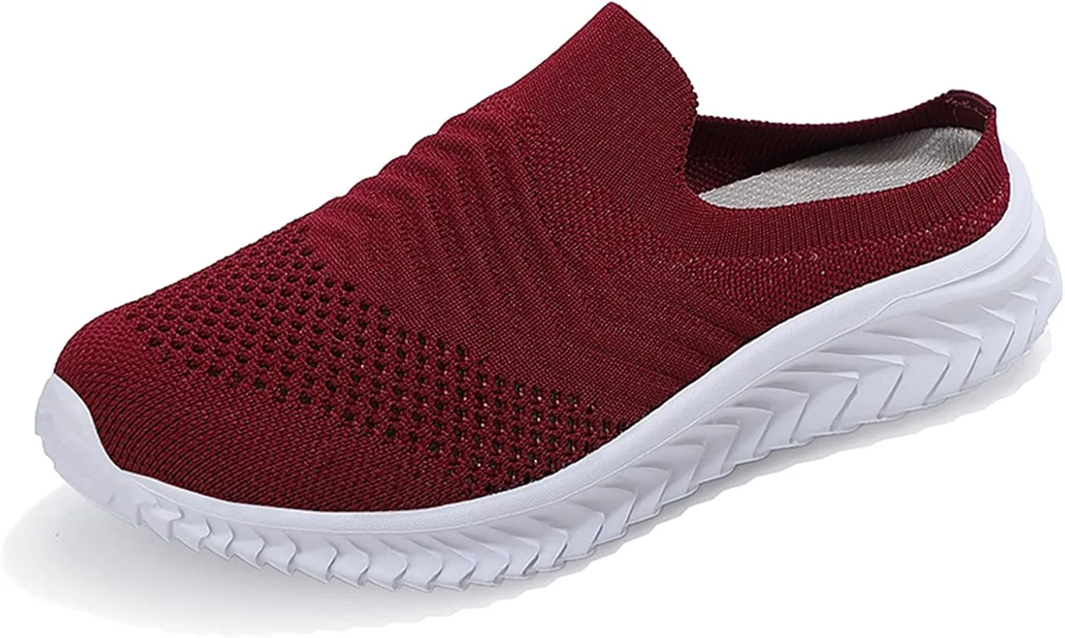 Women's Backless Walking Sneakers Summer Slip-on Womens Running Shoes Comfortable Dressy Casual Shoes Walking Sneakers Red Tennis Shoe Cross Trainer Shoe