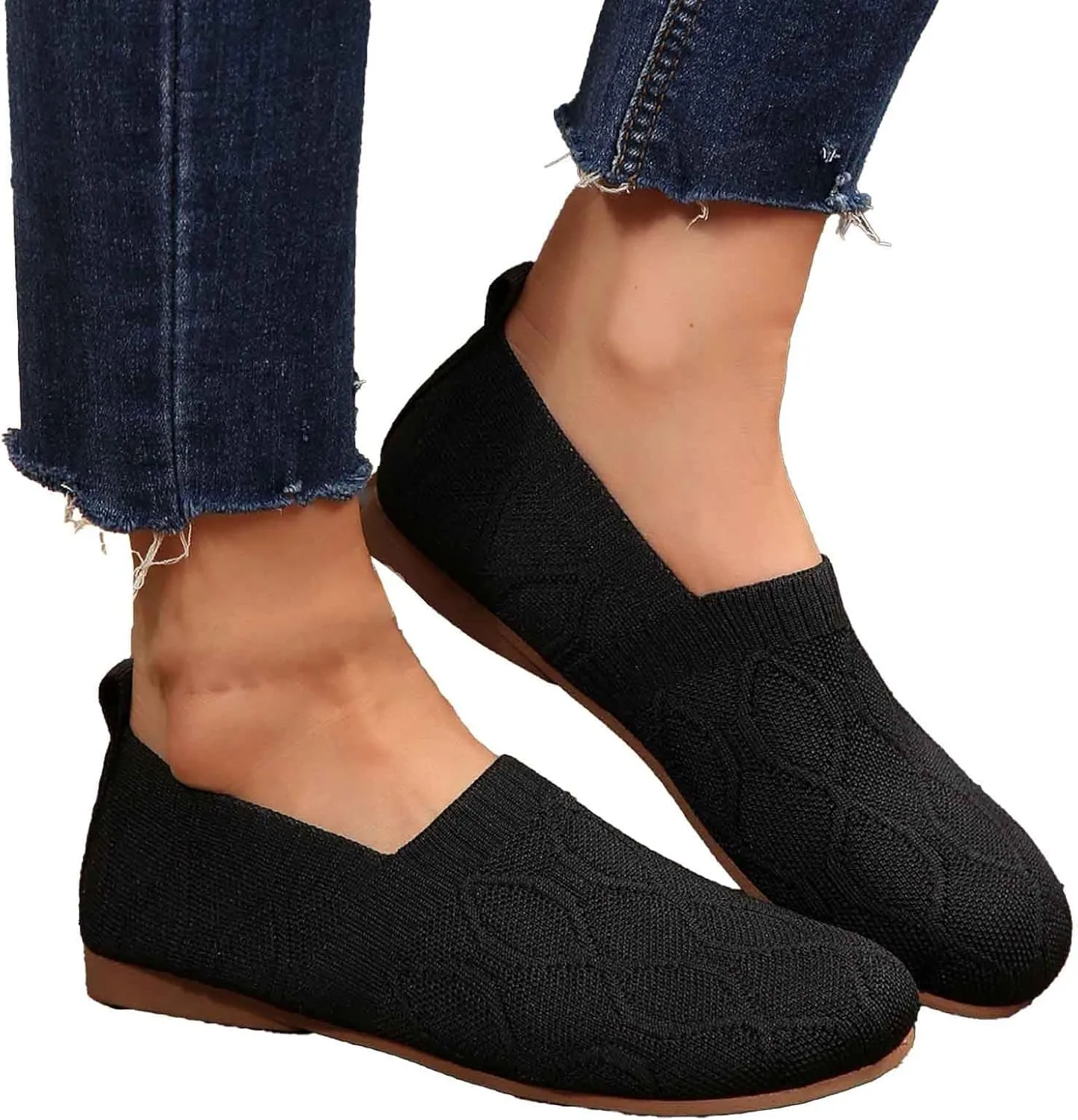 Women's Breathable Slip-On Casual Shoes Lightweight Comfortable Flat Sandals for Daily Wear Travel Outfits