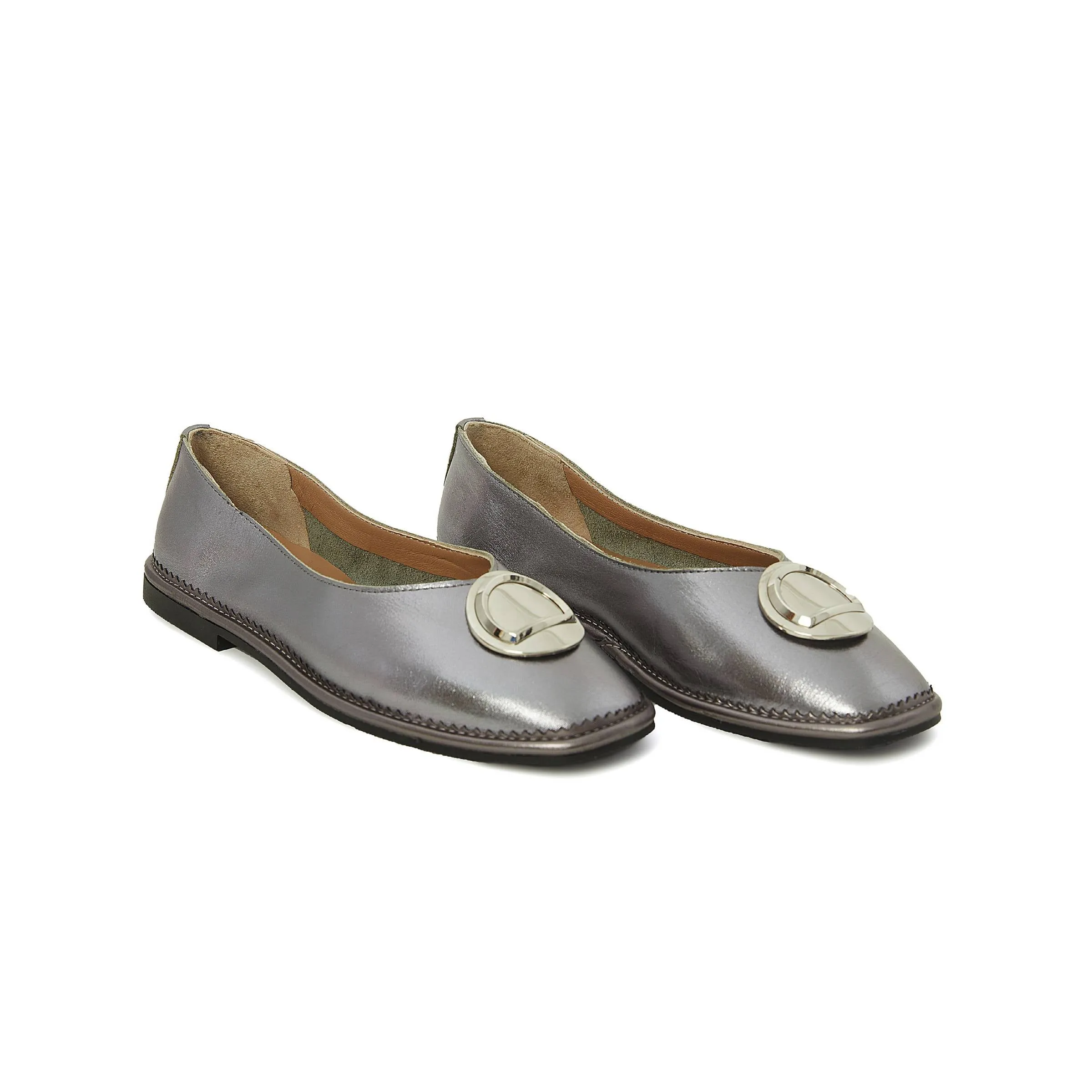 Women's Calf Leather Handmade Flats W3002