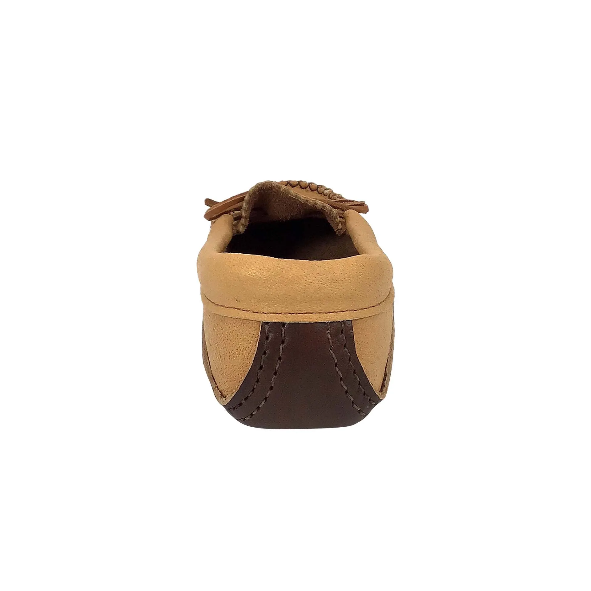 Women's Earthing Moccasins Moose Hide Heavy Oil Tan Leather Sole