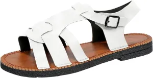 Womens Fisherman Gladiator Braided Flat Sandal Cute Woven Strappy Open Toe Flats Shoes for Summer Dressy Sandal 2025