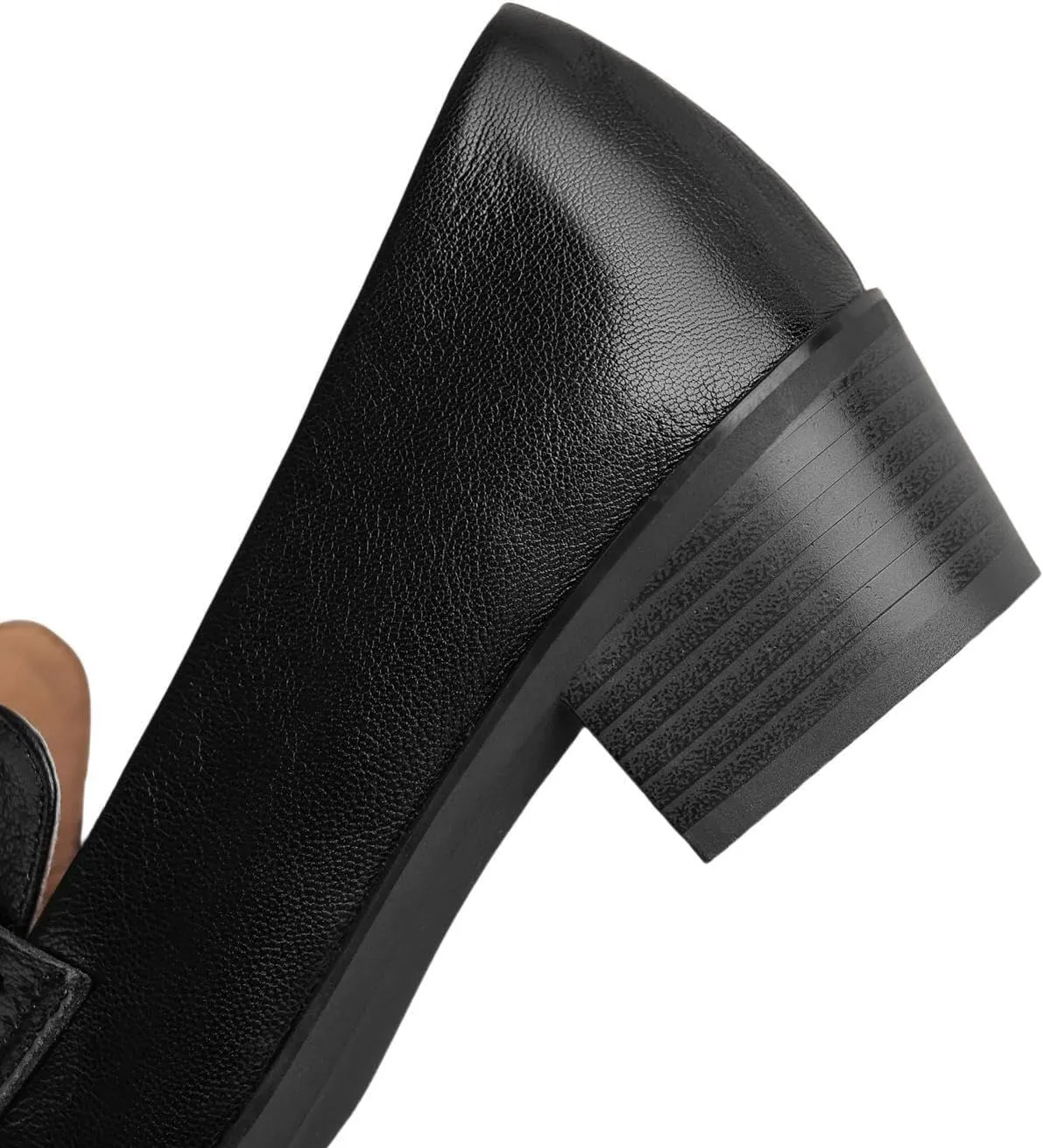 Women's Genuine Leather Comfortable Pointed Toe Loafer Business Casual Dress Shoes