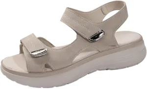 Women's Hiking Sandal Sport Sandal Comfortable Walking Sandals Air Cushion Sport Slingback Elastic Band Beach Vacation Casual Platform Shoes