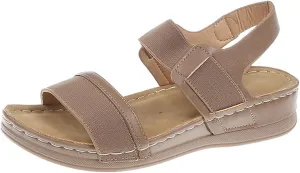 Womens Hiking Sandals Open Toe Sport Walking Sandals Comfortable Arch Support Sandals Beach Vacation Casual Camping