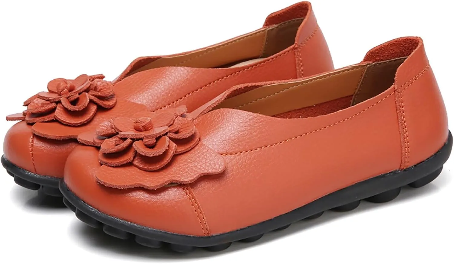 Womens Orthopedic Loafers Summer Comfortable Closed Toe Low Heel Flat Wide Width Flats Breathable Casual Outdoor Shoes Work Dressy Shoe Shopping Standing Shoes