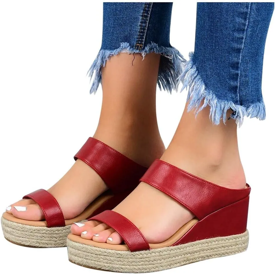 Womens Orthopedic Sandals Wide Width Flip Flops with Arch Support Dressy Open Toe Platforms Casual Beach Shoes
