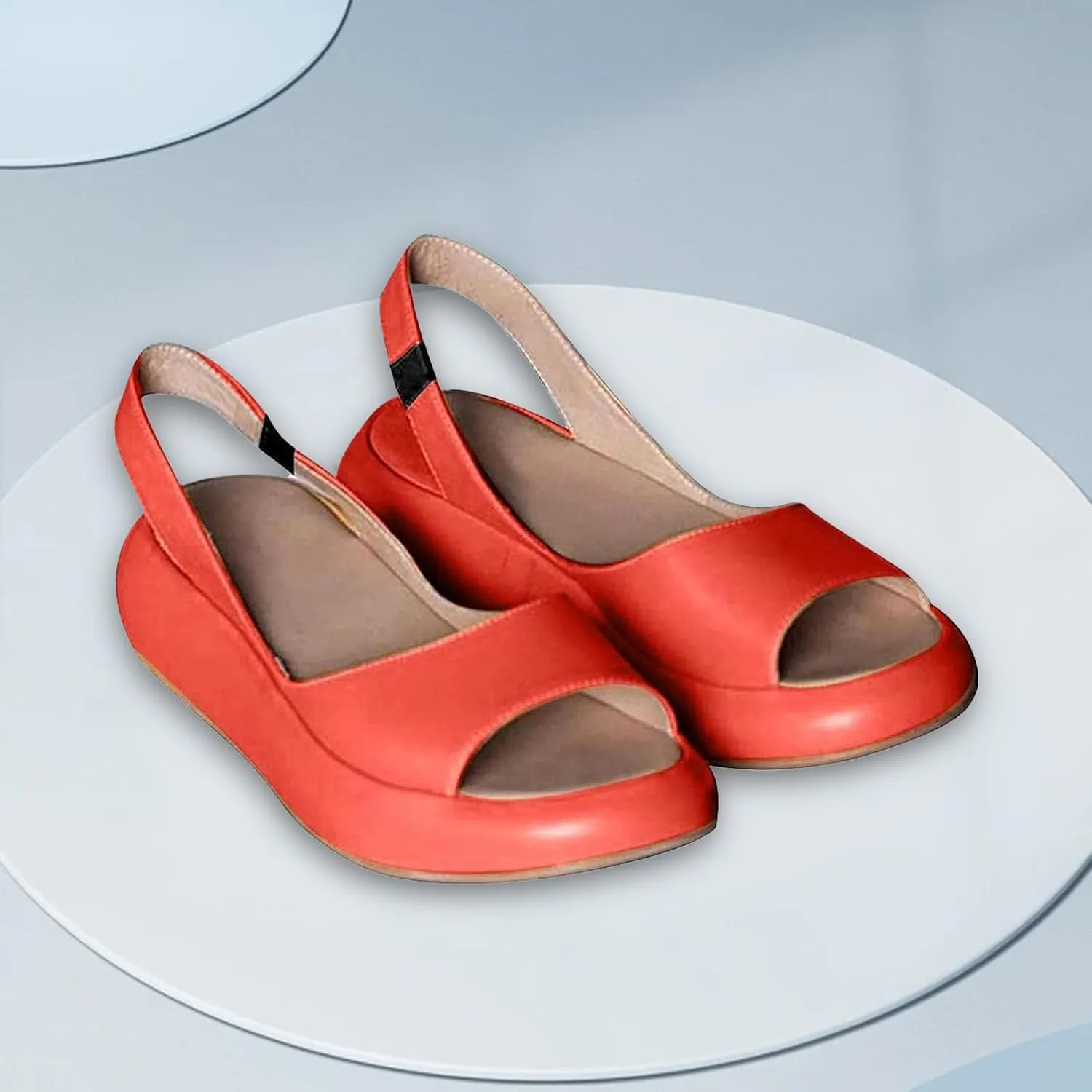 Womens Orthopedic Sandals with Arch Support Comfy Open Toe Sport Sandal Slip On Adjustable Sandals Casual Flat Arch Support Wedge Shoes Hiking Walking Beach Shoes