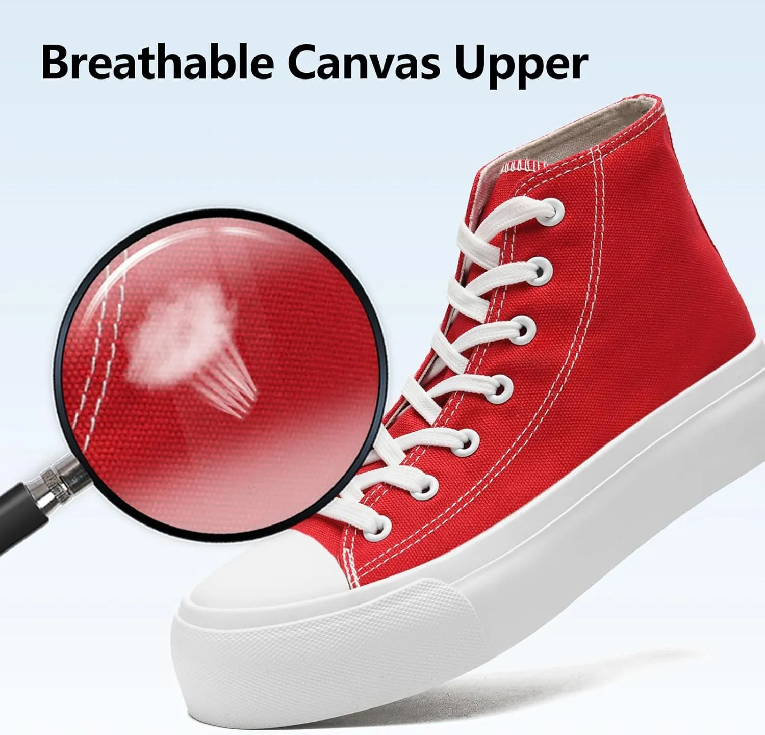 Womens Platform Canvas Sneakers Mens High Top Classic Canvas Shoes Unisex Casual Tennis Comfortable Fashion Sneakers Lace-Up