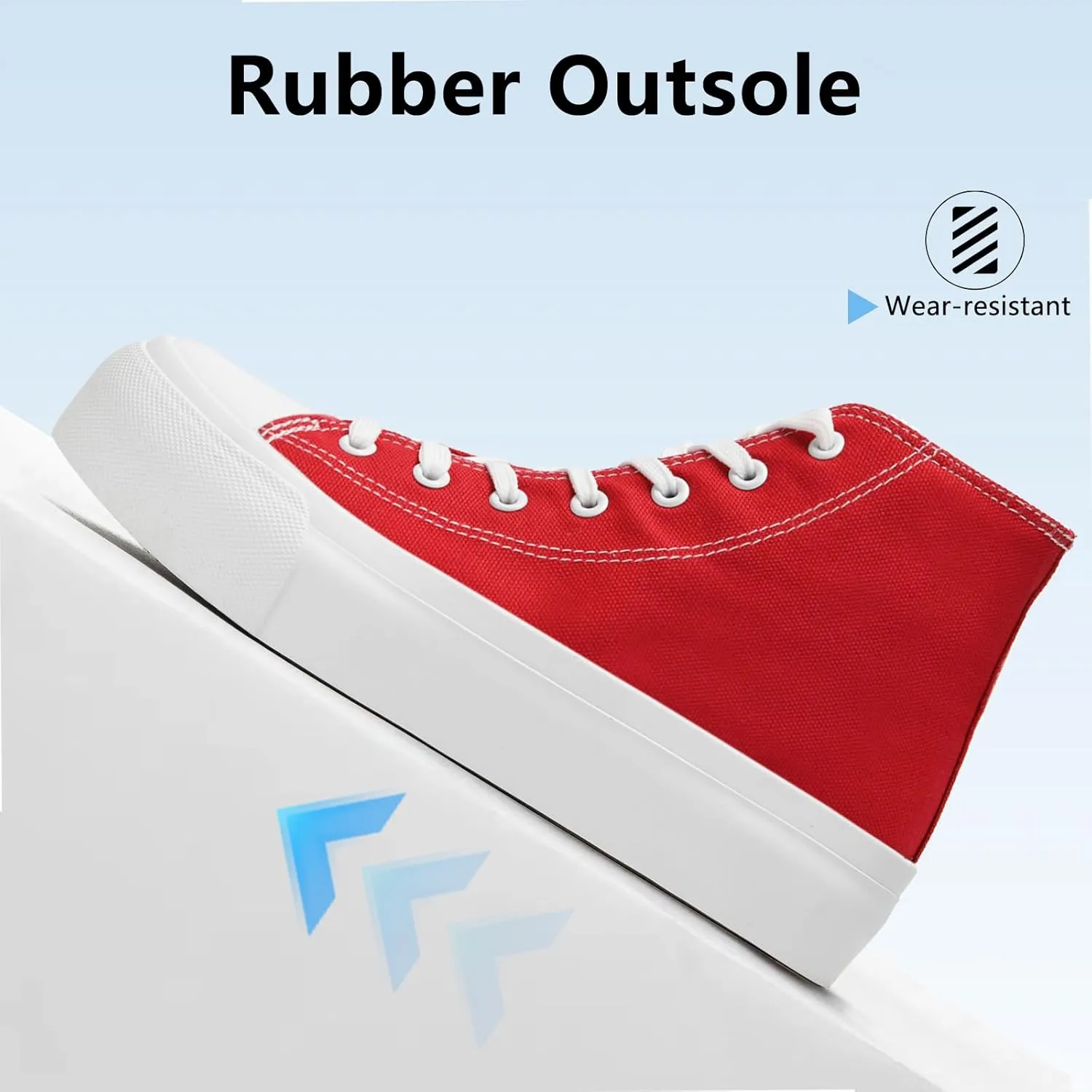 Womens Platform Canvas Sneakers Mens High Top Classic Canvas Shoes Unisex Casual Tennis Comfortable Fashion Sneakers Lace-Up