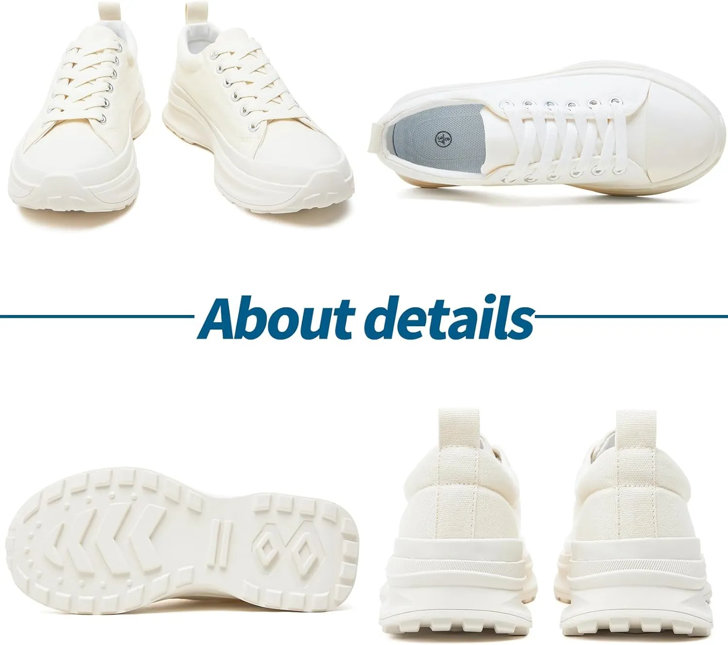 Womens Platform Sneakers Low Top White Shoes for Women Lace Up Canvas Shoes Black Sneakers for Women Comfortable Classic Tennis Shoes