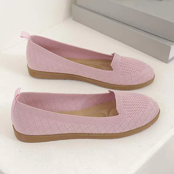 Women's Round Toe Flat Flyknit Shoes 31791779C