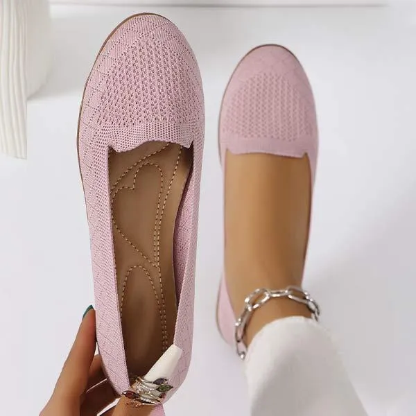 Women's Round Toe Flat Flyknit Shoes 31791779C