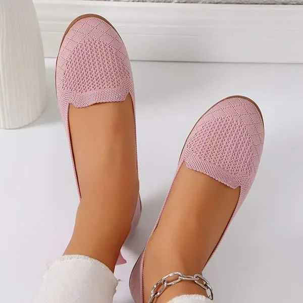 Women's Round Toe Flat Flyknit Shoes 31791779C