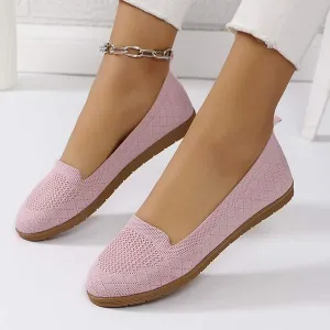 Women's Round Toe Flat Flyknit Shoes 31791779C