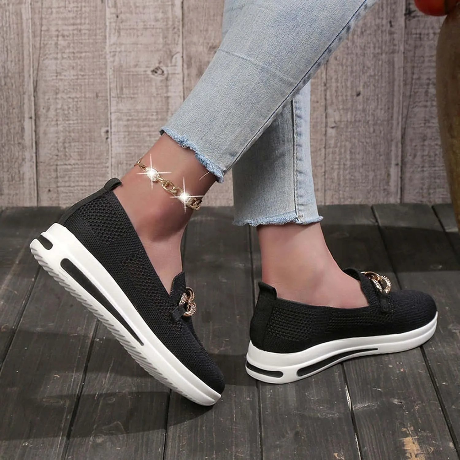 Womens Slip on Sneakers Comfy Orthopedic Shoe Athletic Wide Width Sneaker Arch Support Shoes Casual Running Hiking Workout Footwear