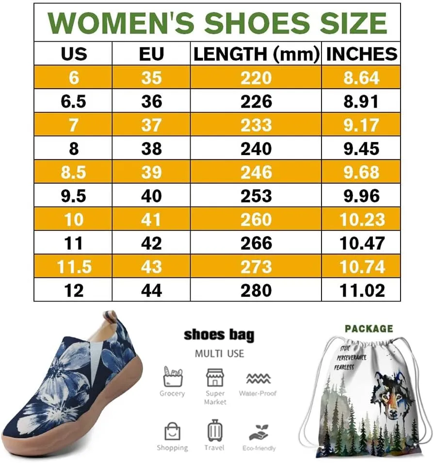 Women's Slip Ons Lightweight Flats Sneakers Walking Casual Loafers Art Painted Travel Shoes