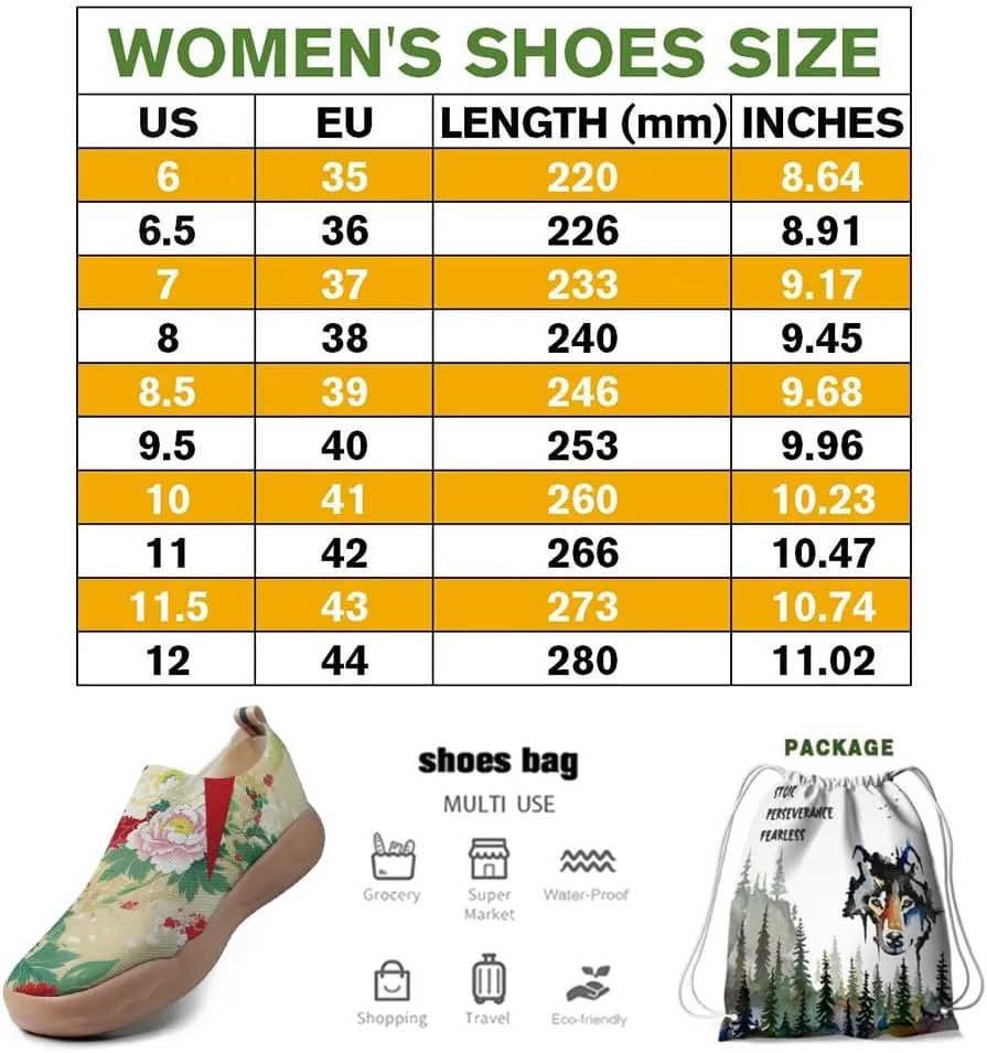 Women's Slip Ons Lightweight Flats Sneakers Walking Casual Loafers Art Painted Travel Shoes