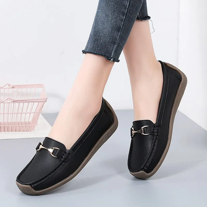 Women's Solid Color Slip-on Shoes