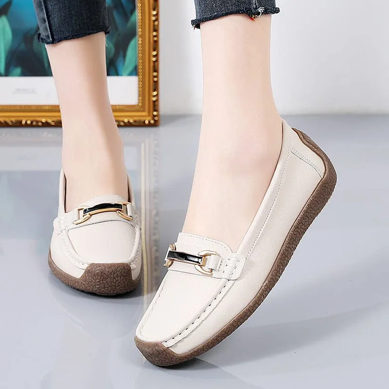 Women's Solid Color Slip-on Shoes